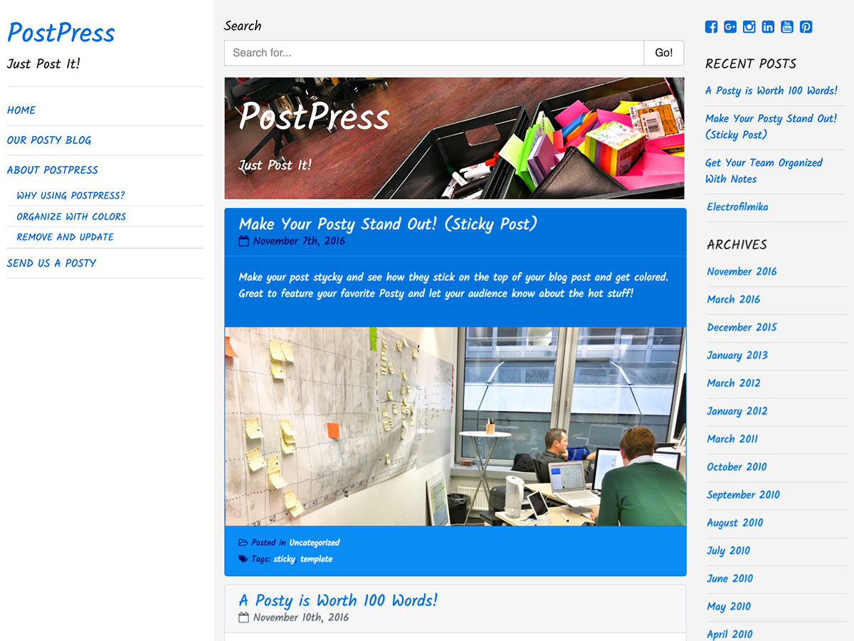 PostPress theme screenshot