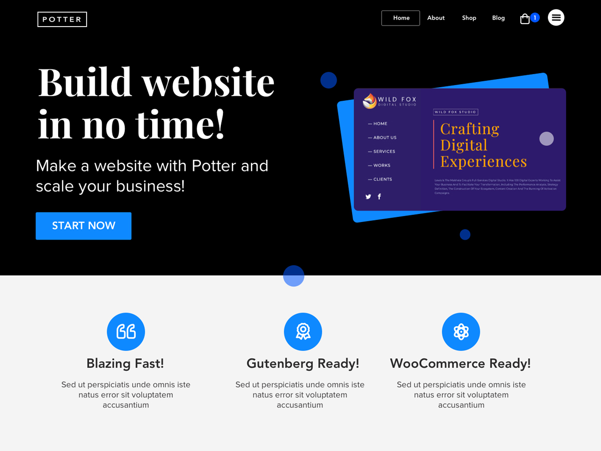 Potter theme screenshot