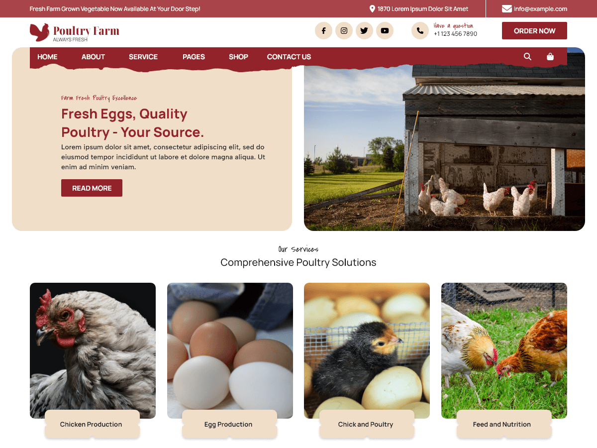 Poultry Farm theme screenshot