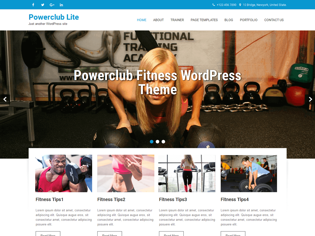 Powerclub Lite theme screenshot