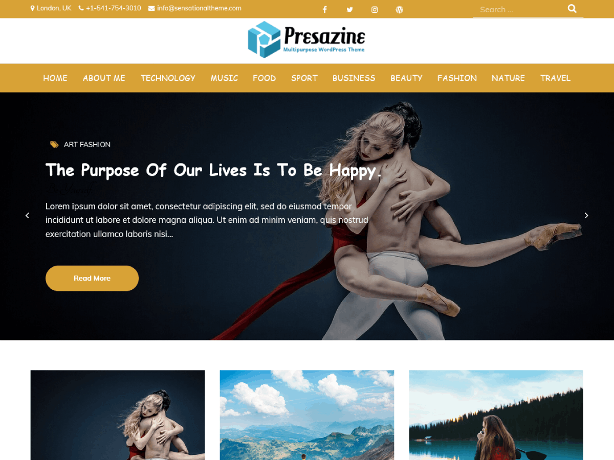 Presazine Blog theme screenshot