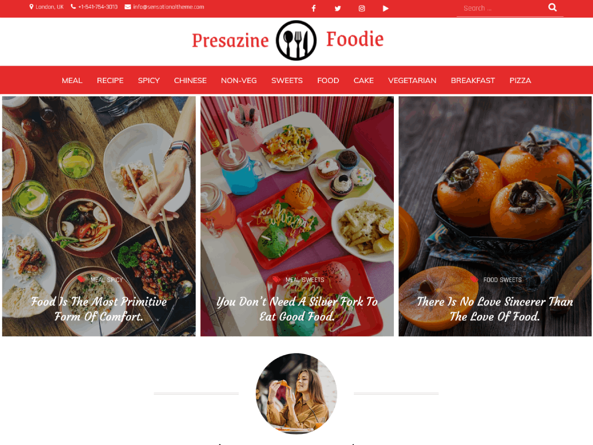 Presazine Foodie theme screenshot