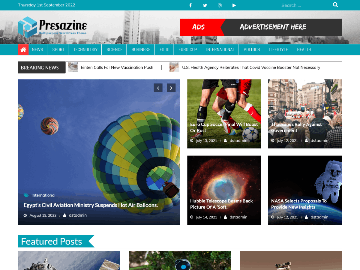 Presazine theme screenshot
