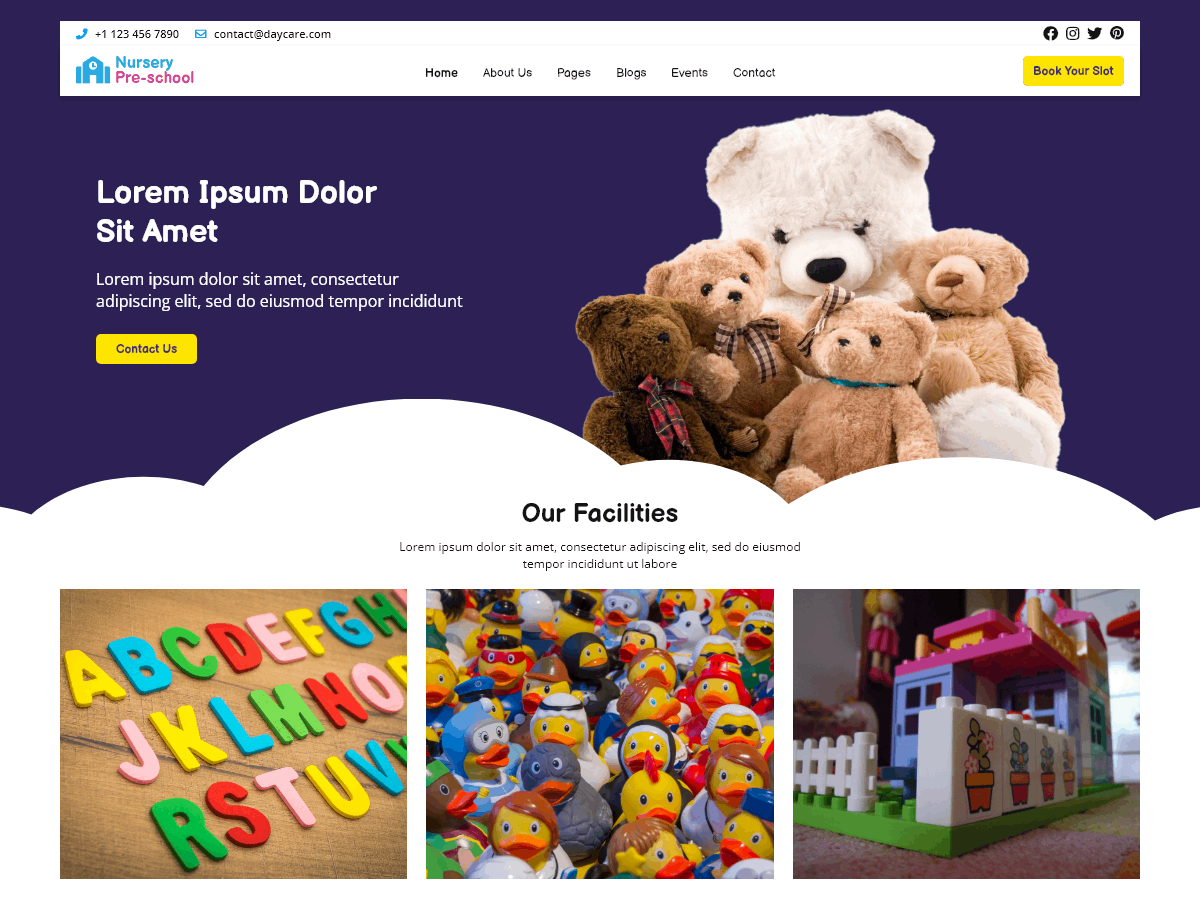 Preschool Nursery theme screenshot