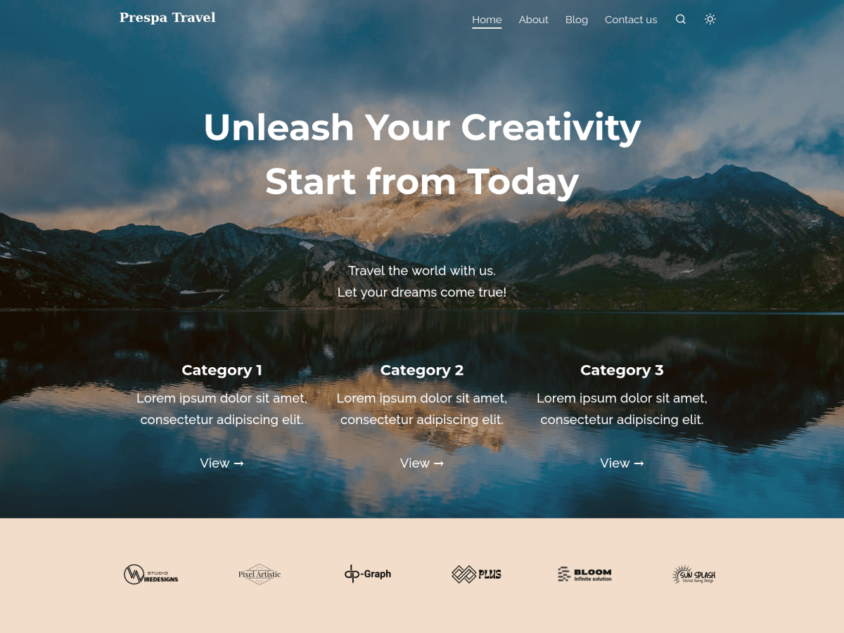 Prespa Travel theme screenshot