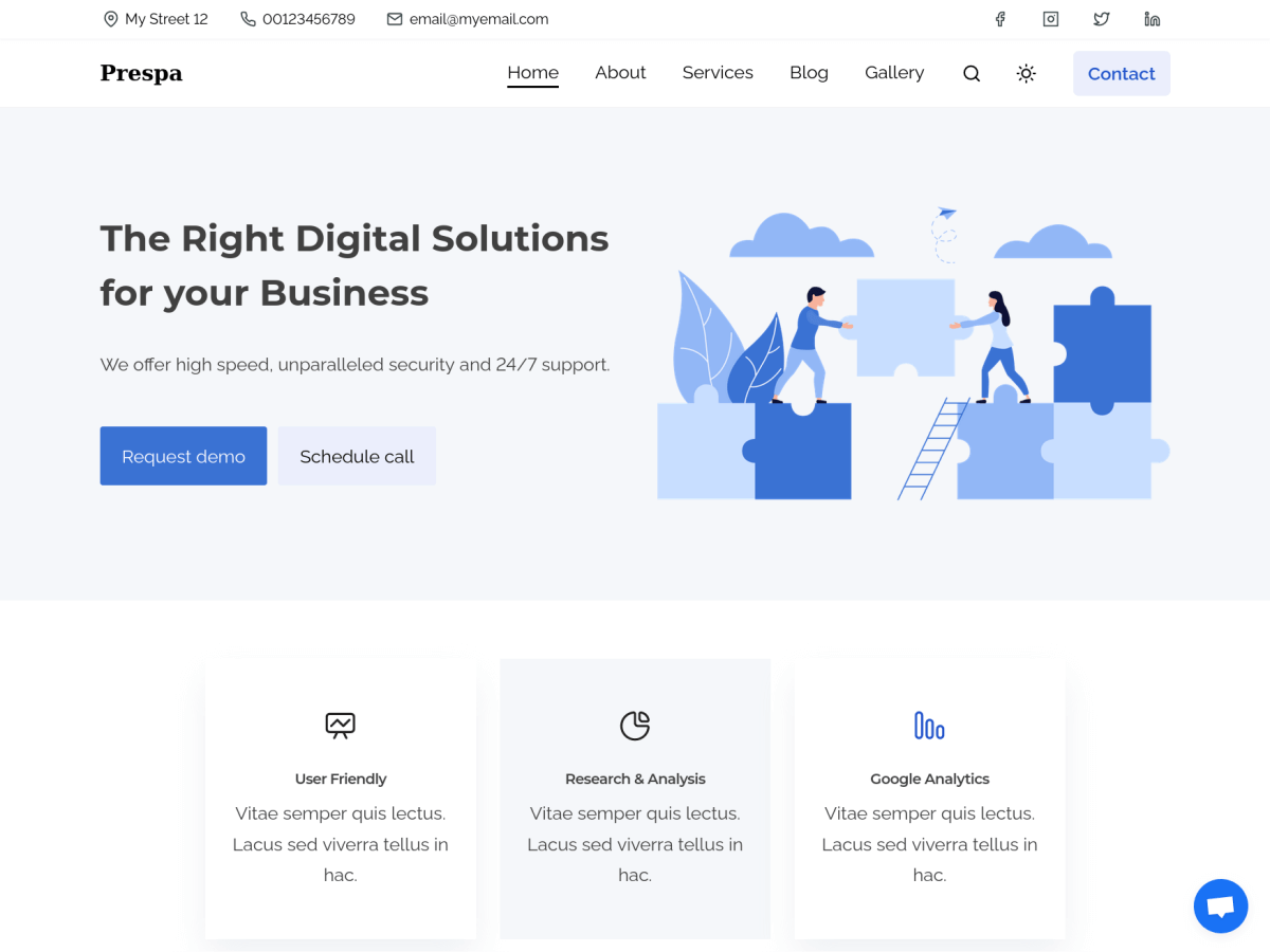 Prespa theme screenshot