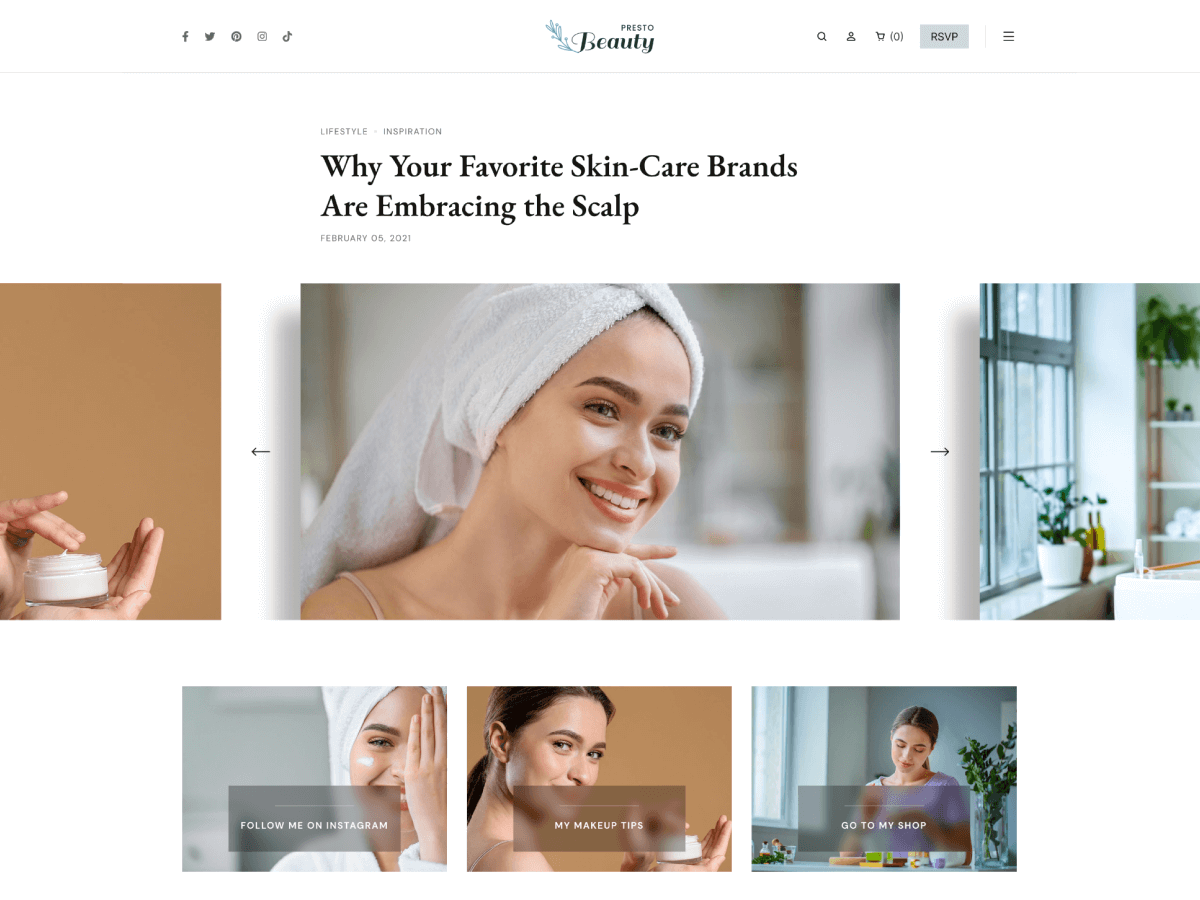 Presto Beauty theme screenshot