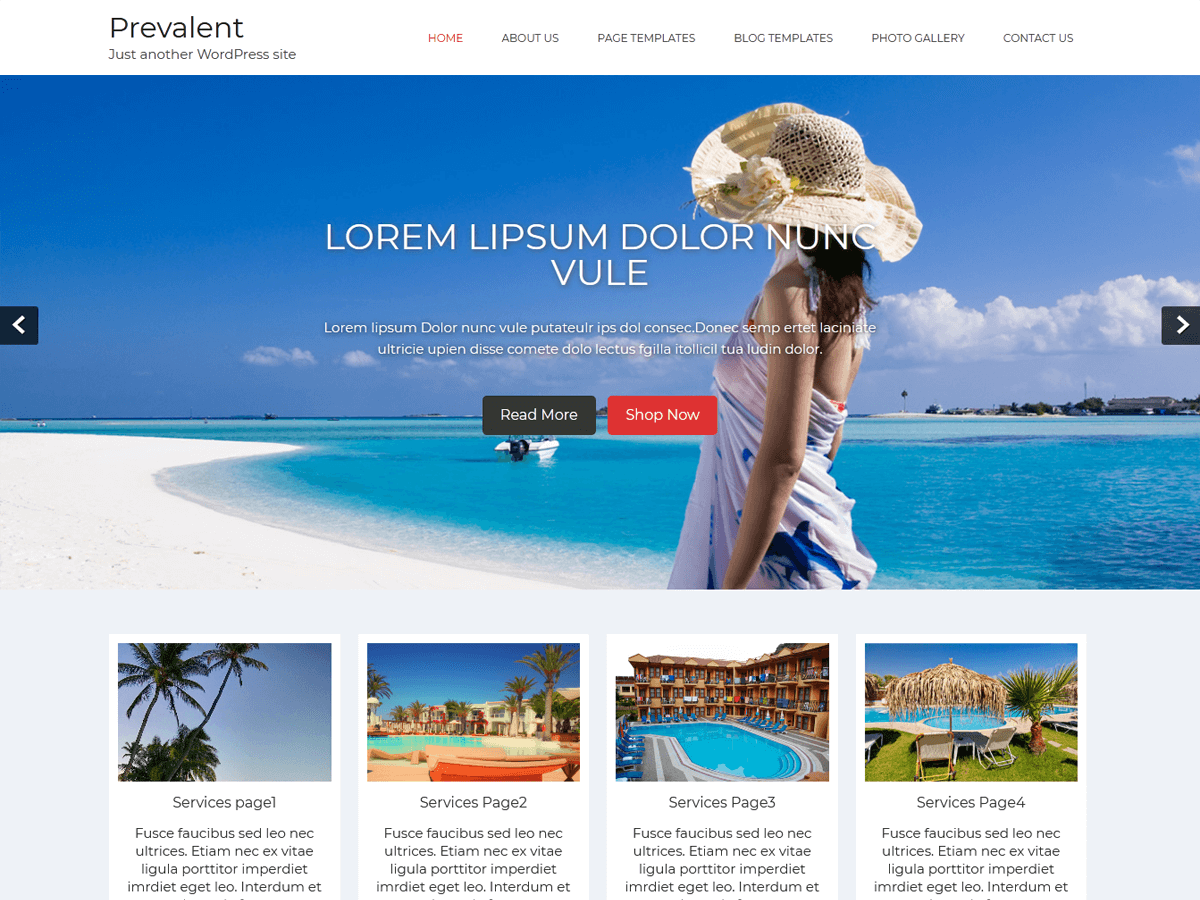 Prevalent theme screenshot