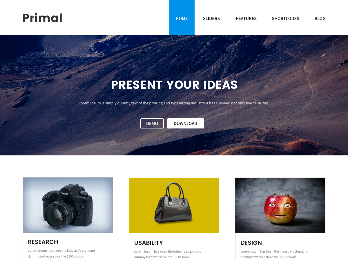 Primal theme screenshot