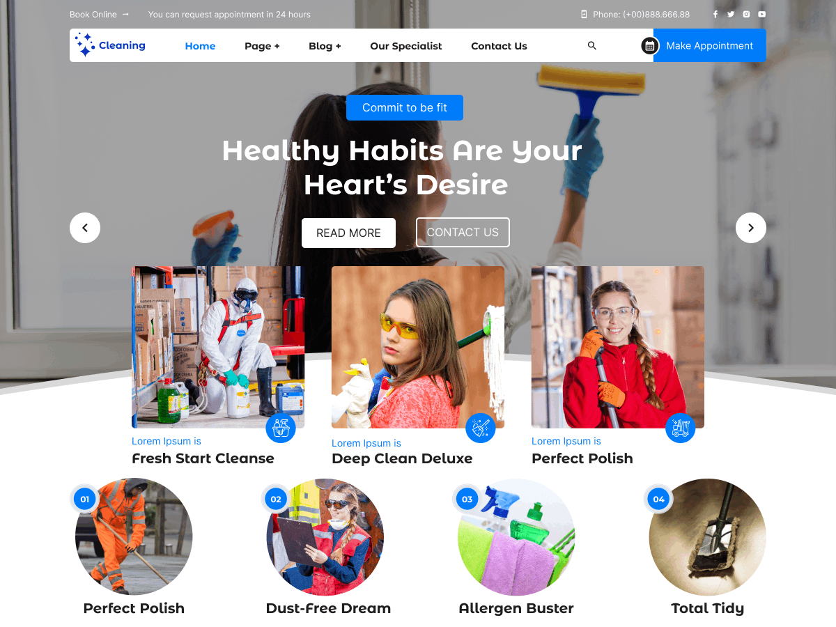 Prime Cleaning Services theme screenshot