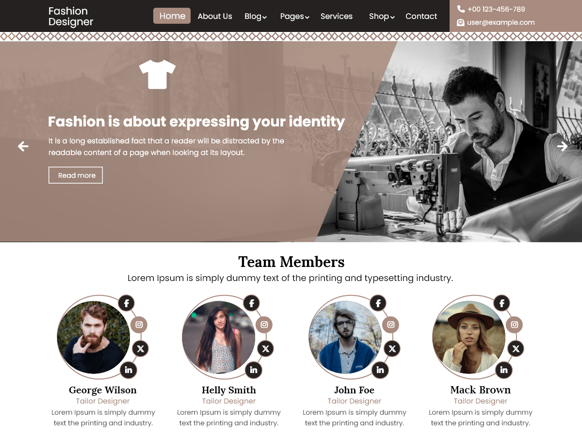 Prime Fashion theme screenshot