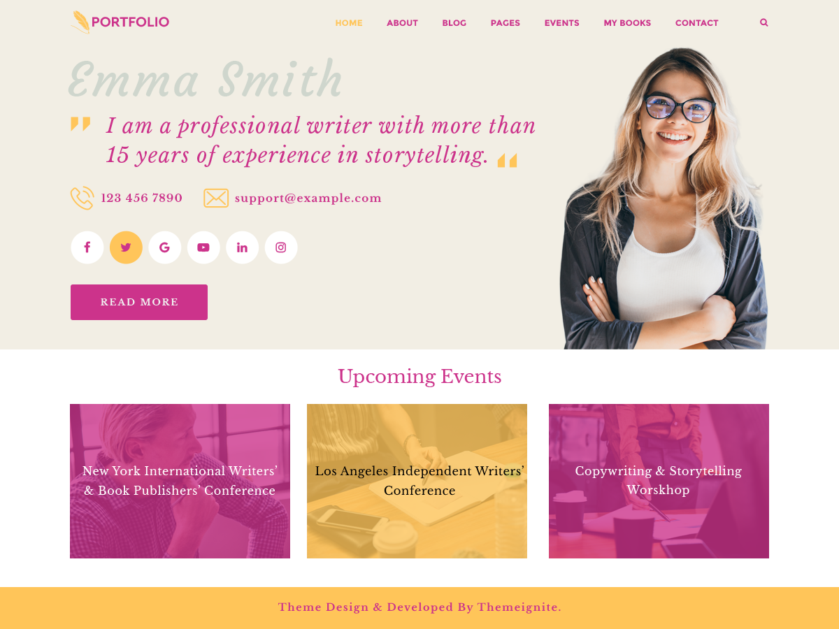 Prime Portfolio Resume theme screenshot