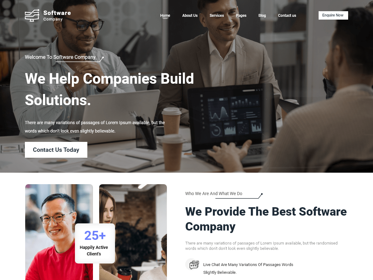 Prime Software Company theme screenshot