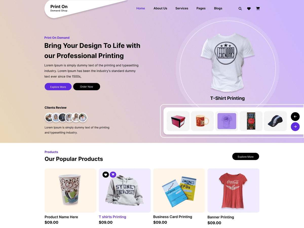 Print On Demand Shop theme screenshot