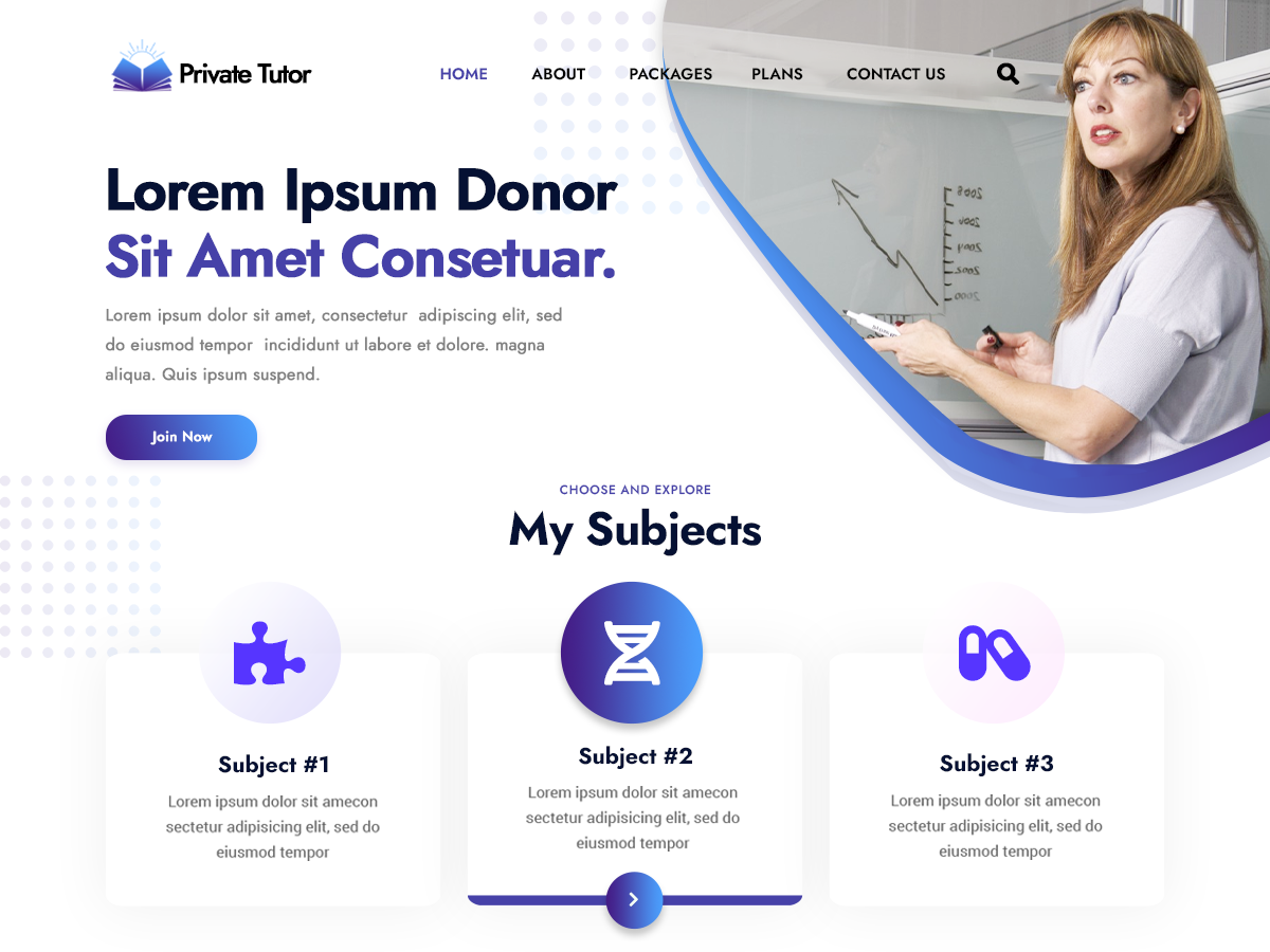 Private Tutor theme screenshot