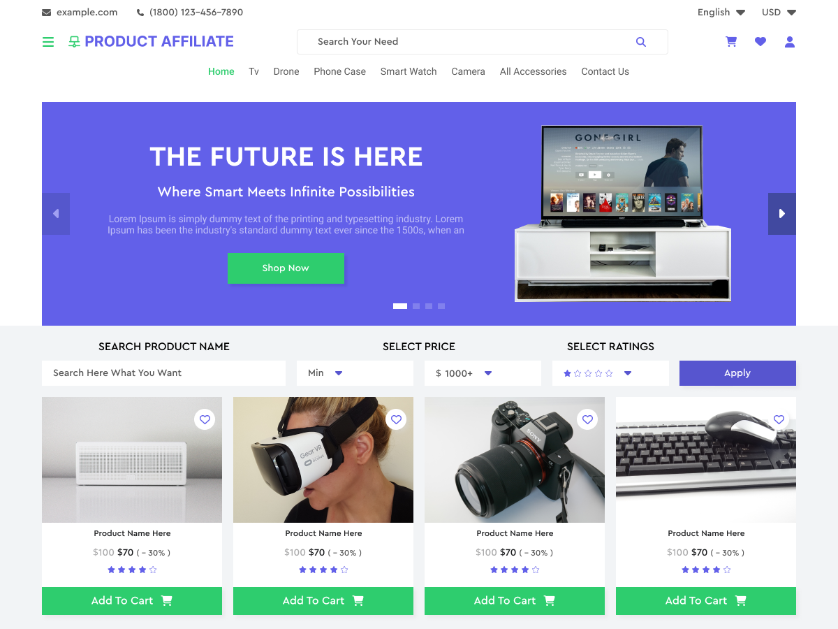 Product Affiliate theme screenshot