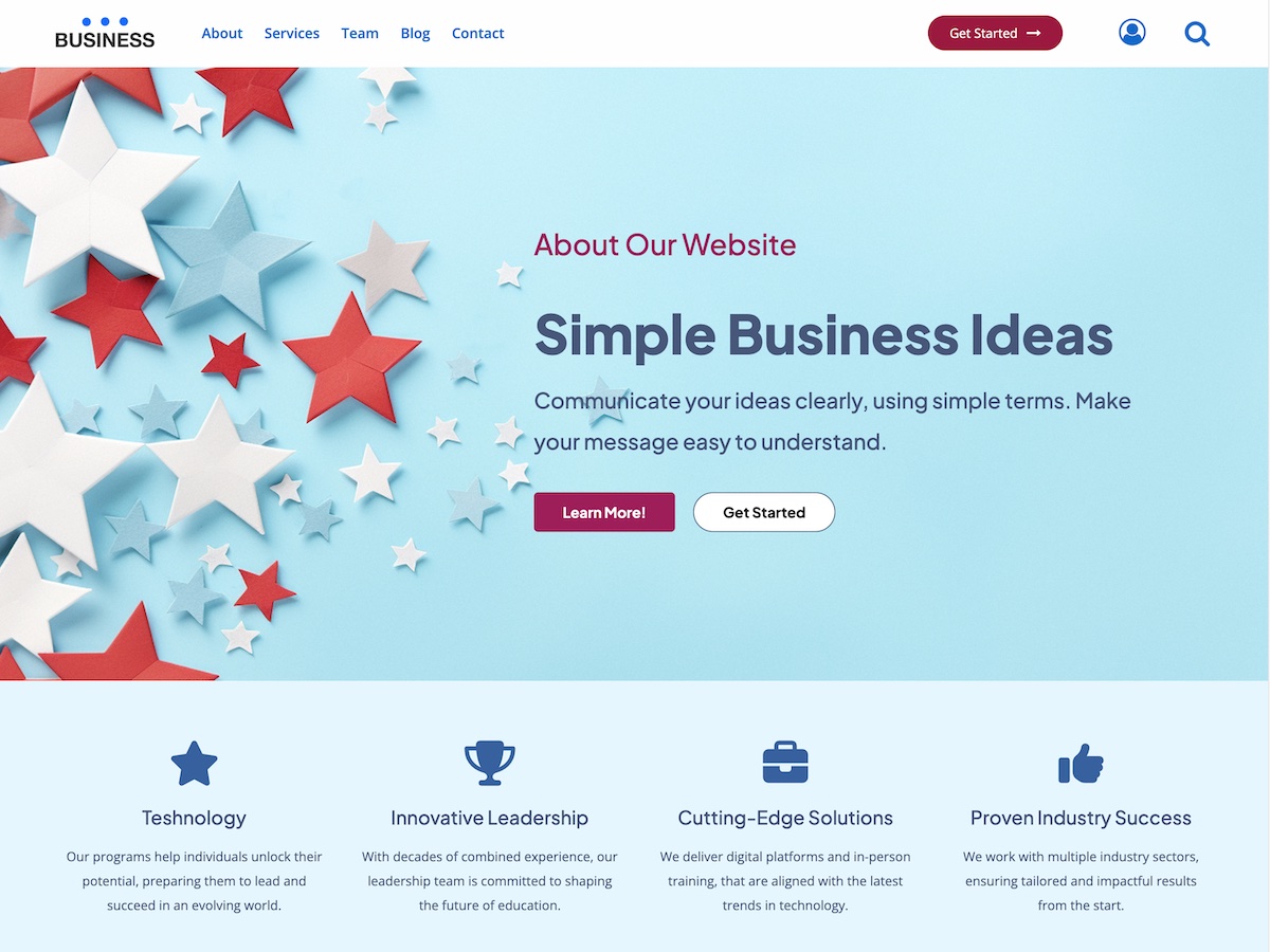 Productive Business theme screenshot