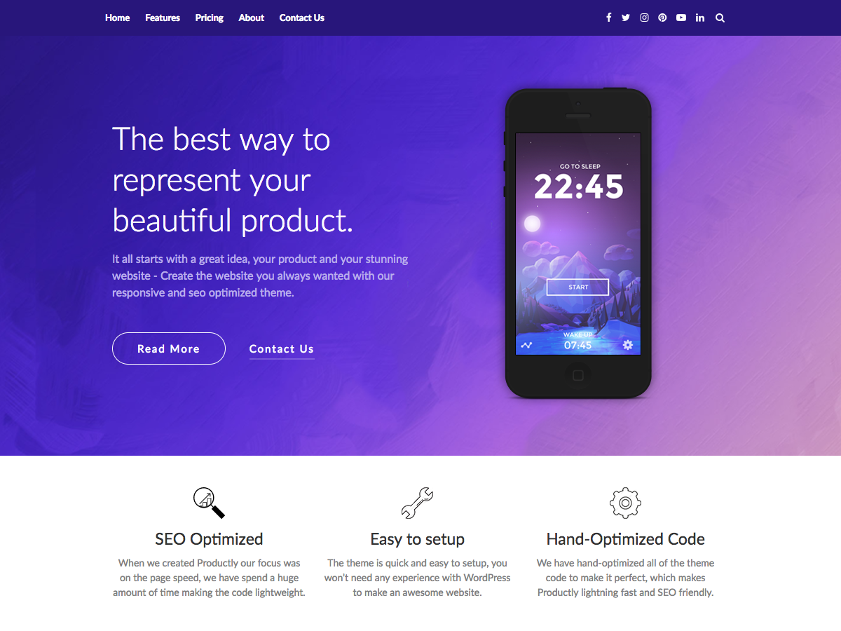 Productly theme screenshot