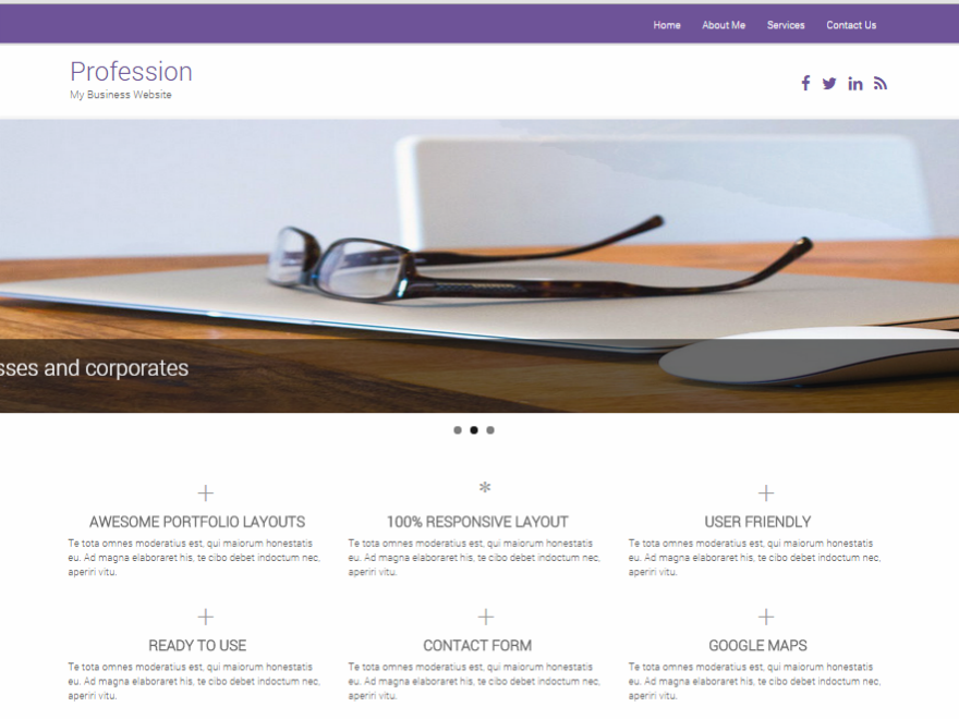 Profession theme screenshot