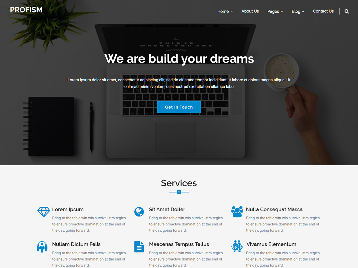 Profisme theme screenshot