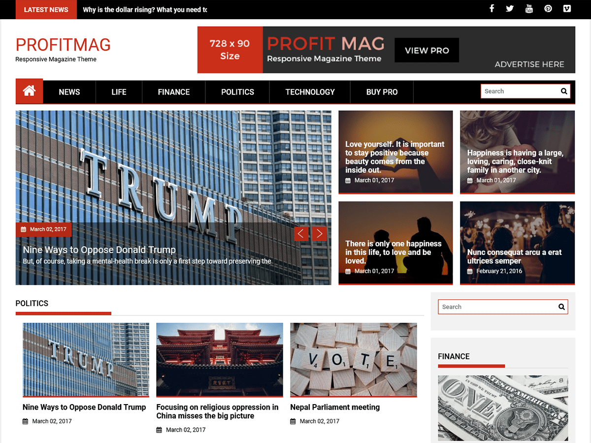ProfitMag theme screenshot