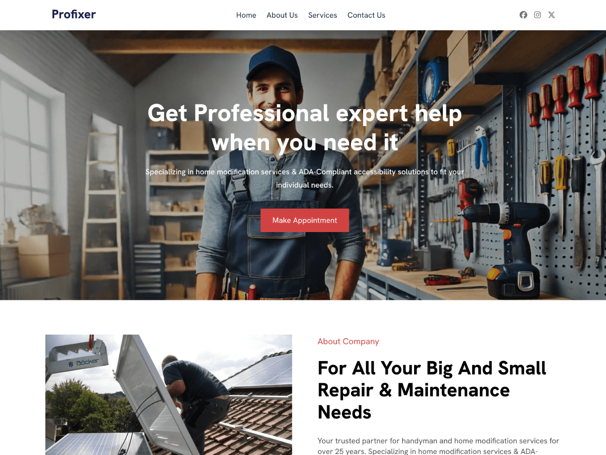 Profixer theme screenshot