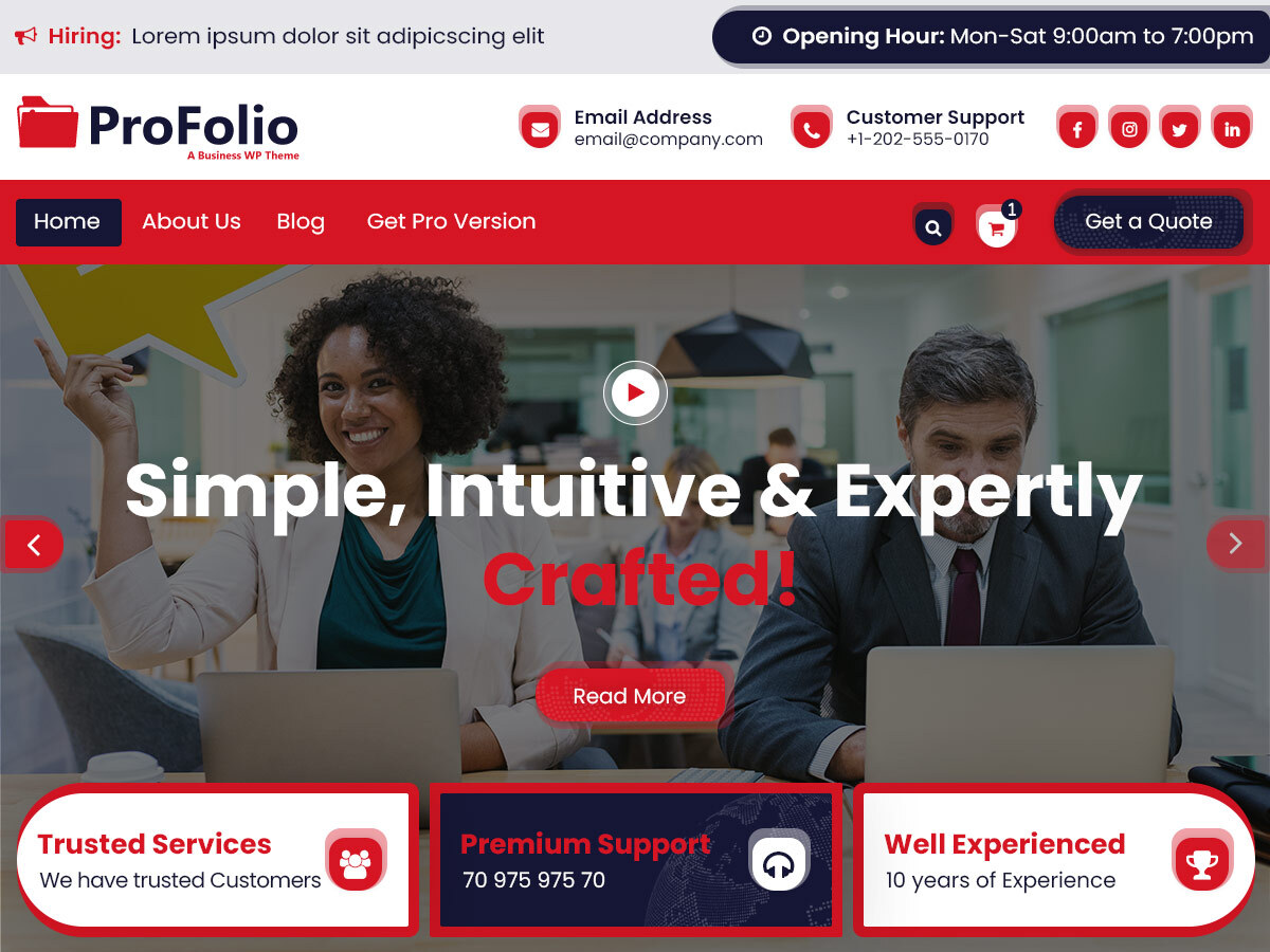 Profolio theme screenshot