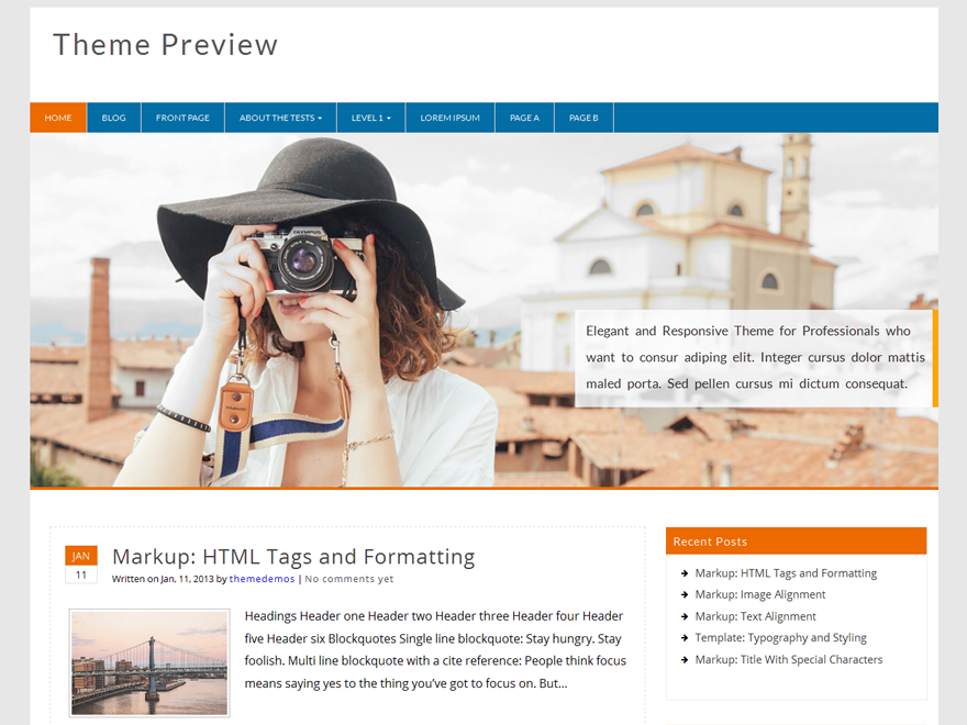 Profound theme screenshot