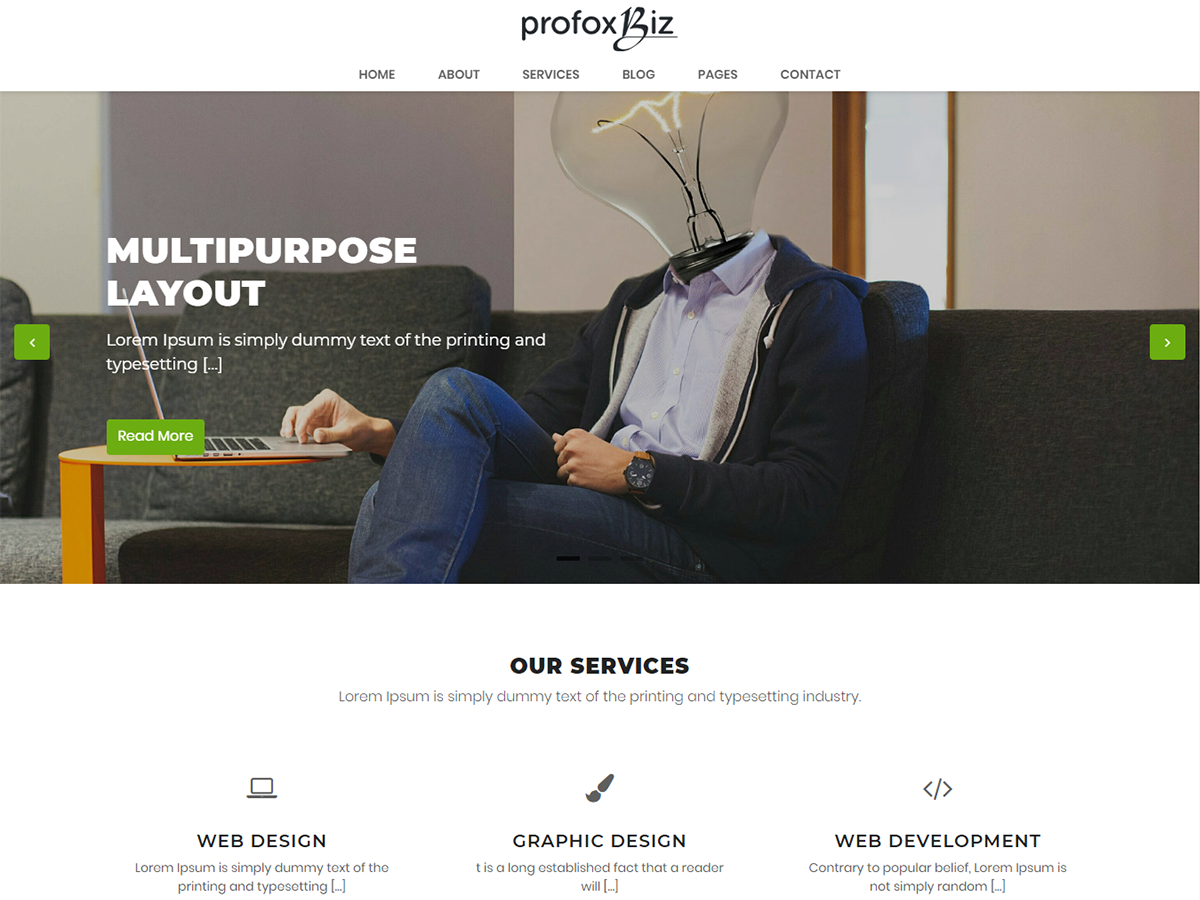 profoxbiz theme screenshot