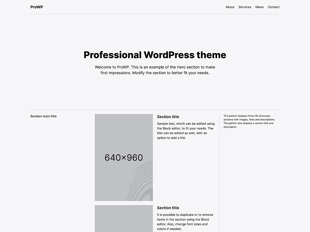 ProWP theme screenshot