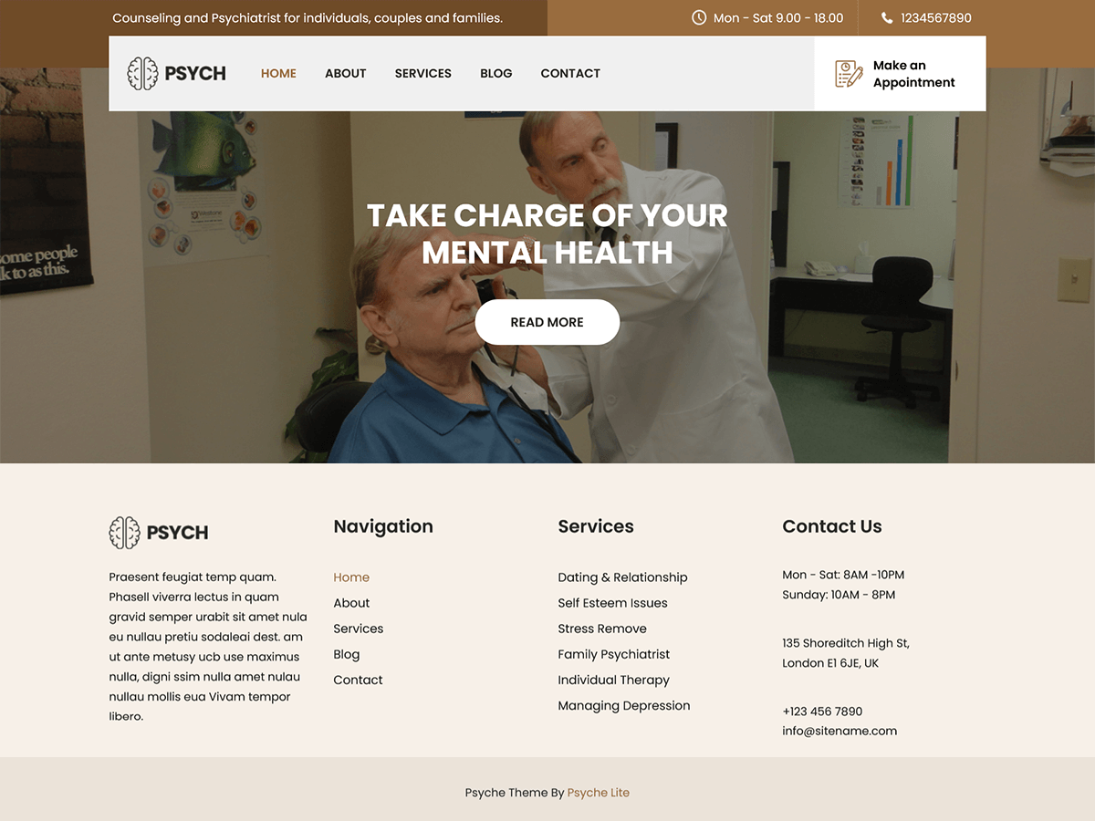 Psyche Lite theme screenshot