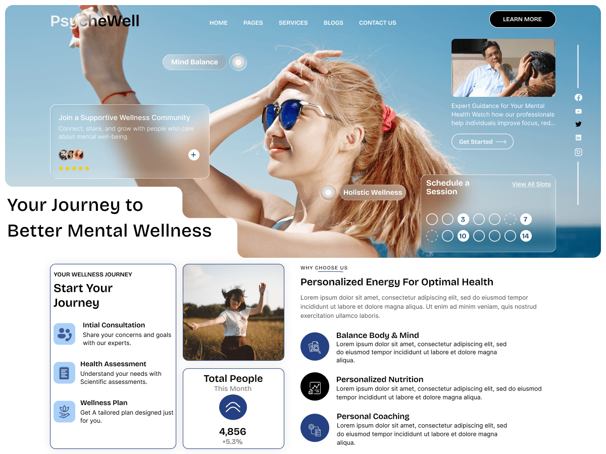 Psychology and Wellness theme screenshot