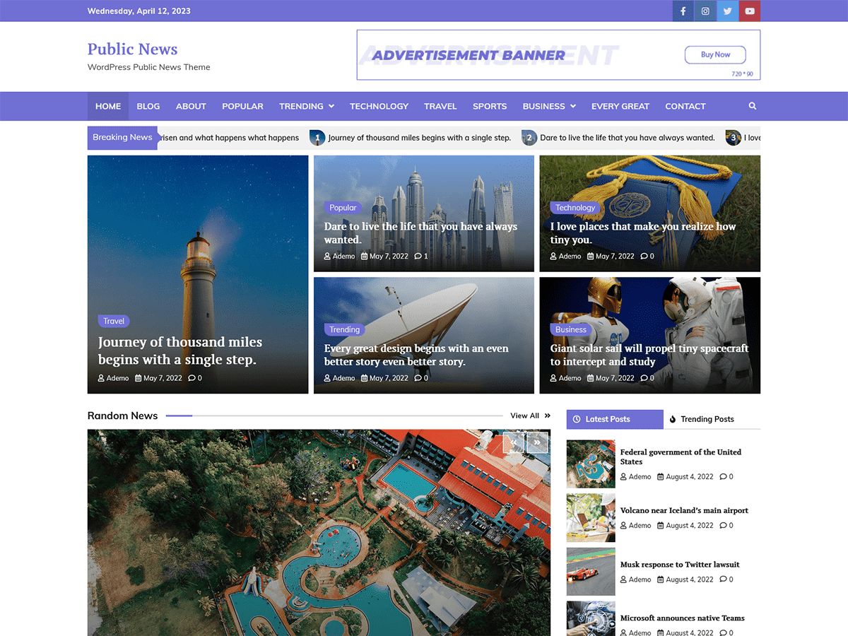 Public News theme screenshot