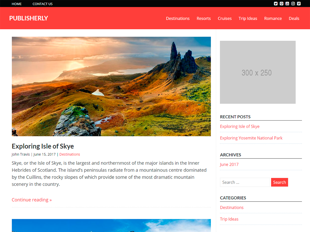 Publisherly theme screenshot