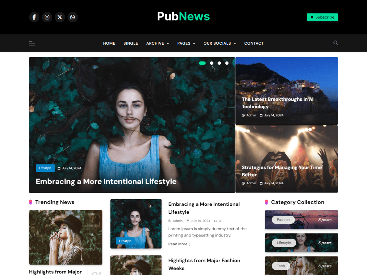 Pubnews theme screenshot