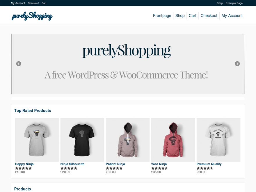 purelyShopping theme screenshot