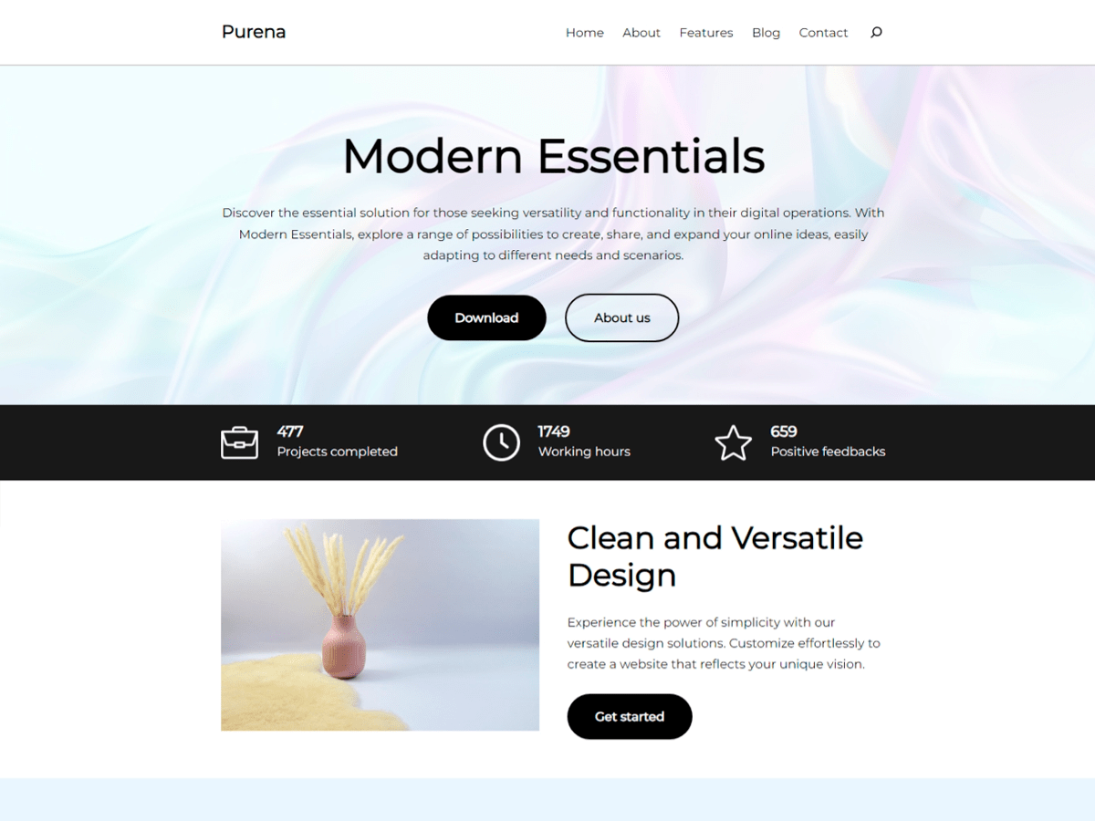 Purena theme screenshot