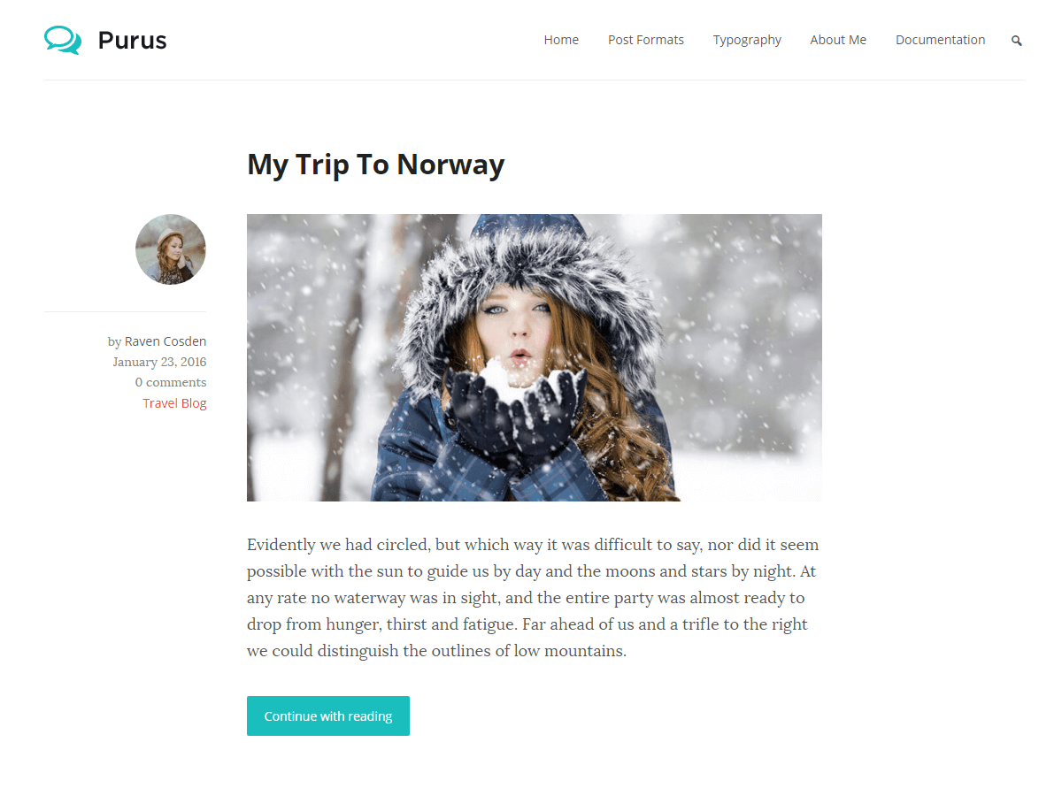 Purus theme screenshot