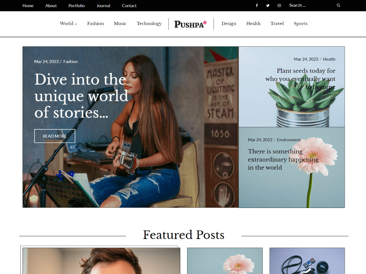 Pushpa theme screenshot