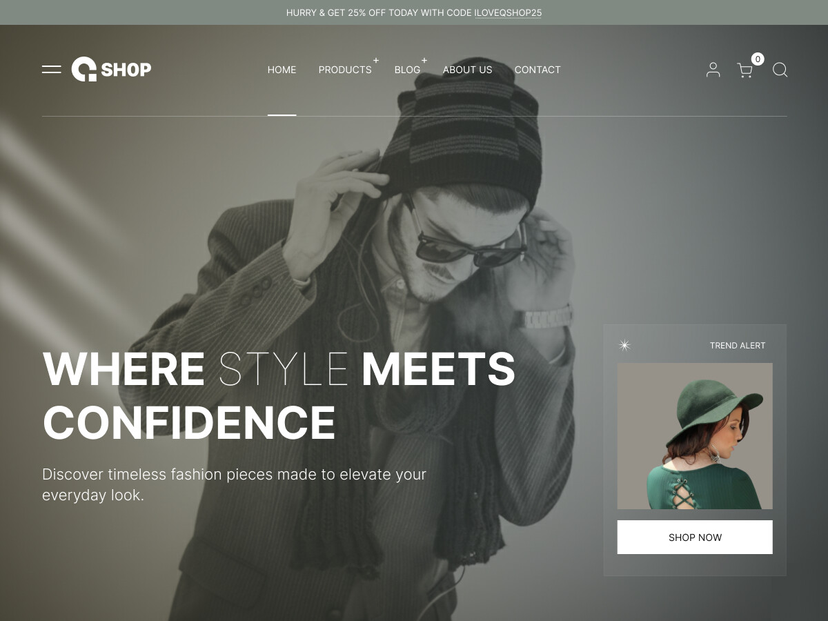Q Shop theme screenshot