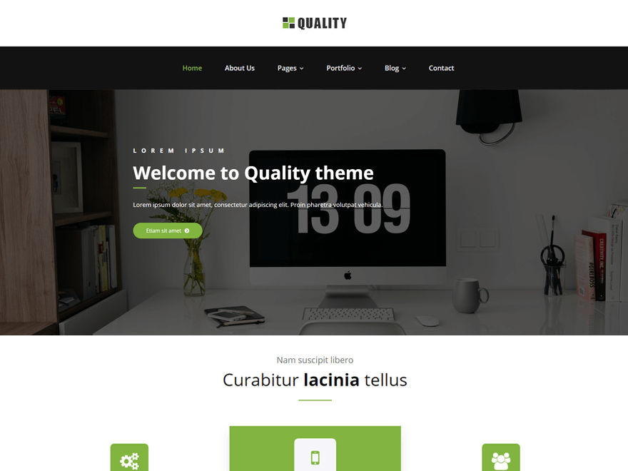 Quality green theme screenshot