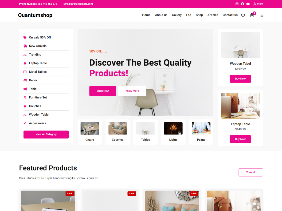 Quantumshop theme screenshot