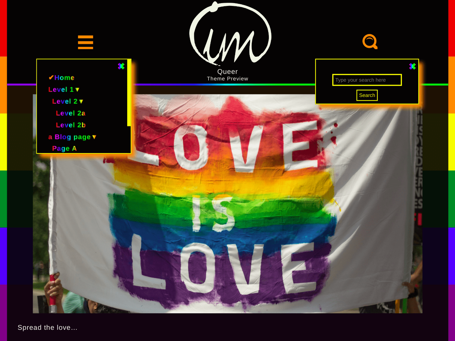 Queer theme screenshot