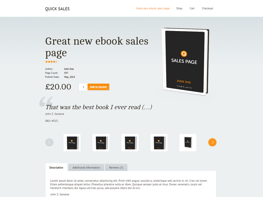 Quick Sales theme screenshot