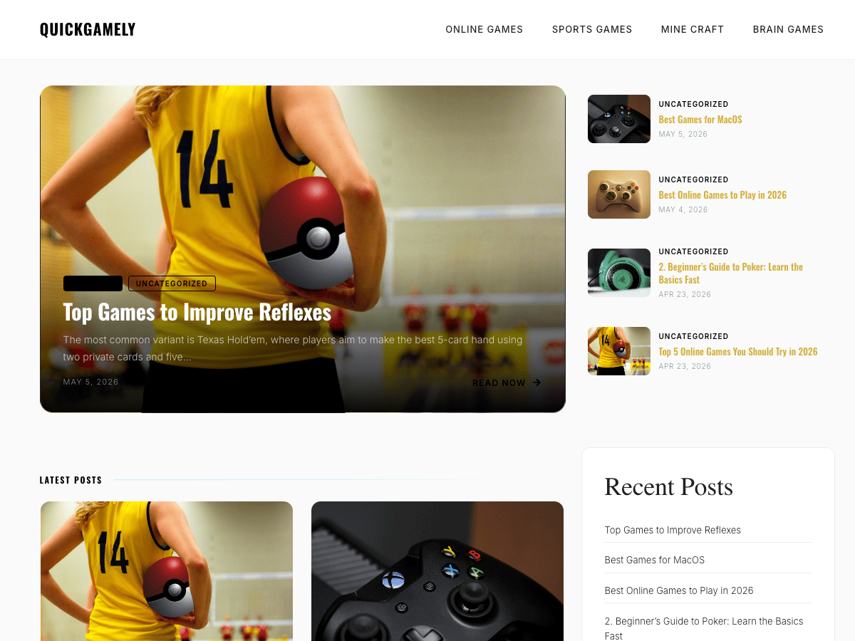QuickGamely theme screenshot