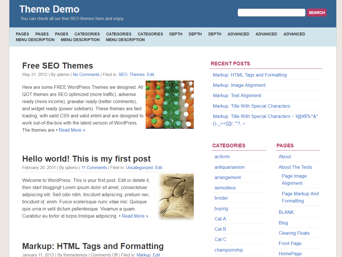 QuickPress theme screenshot