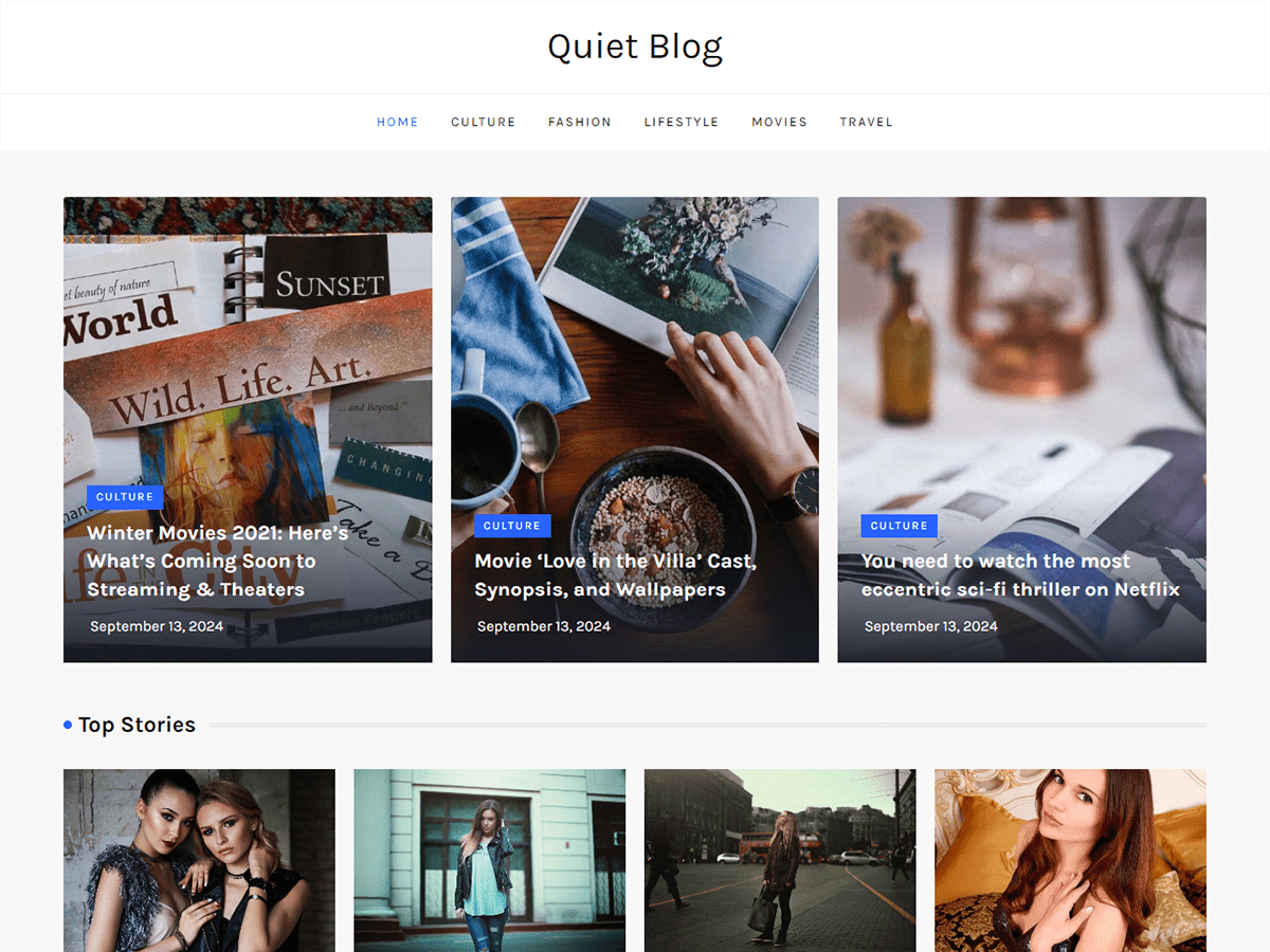 Quiet Blog theme screenshot