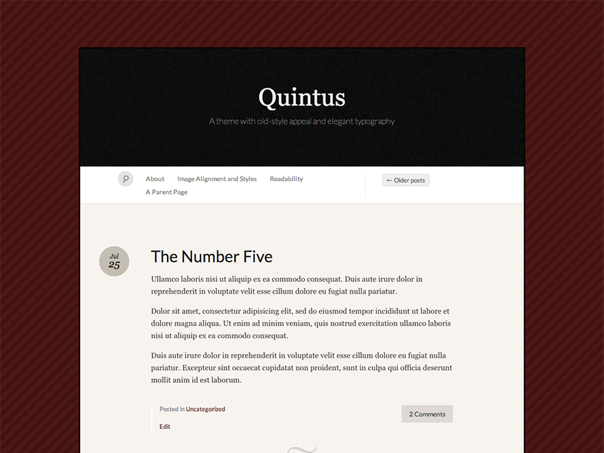 Quintus theme screenshot
