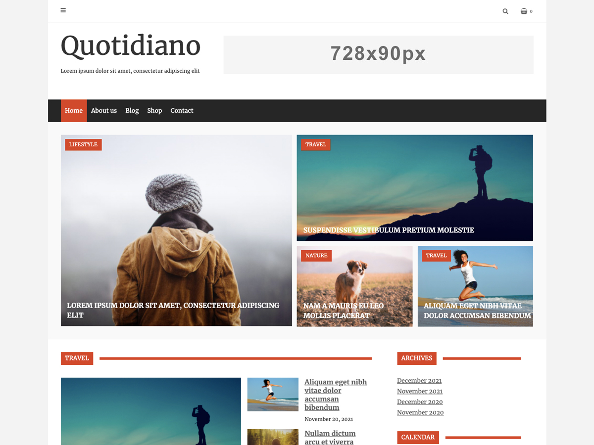 Quotidiano theme screenshot