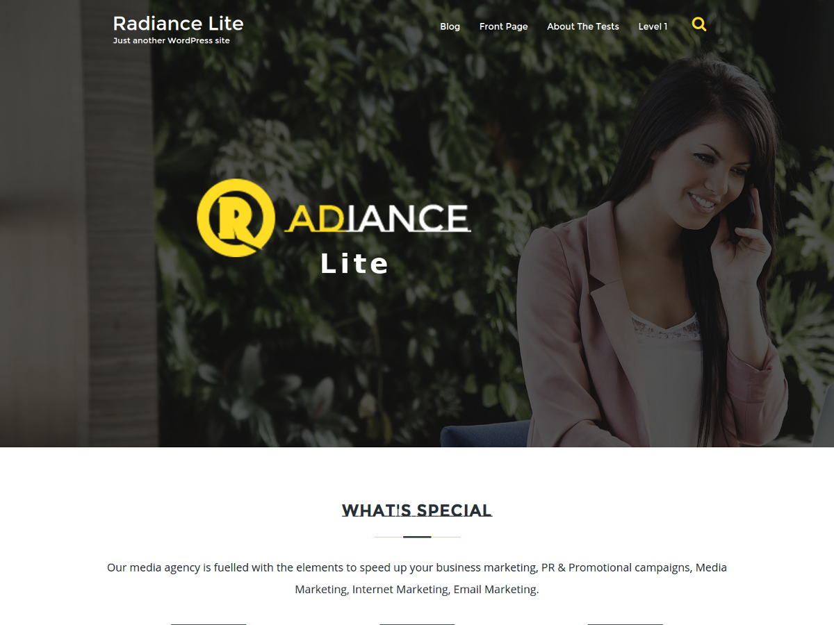 Radiance Lite theme screenshot